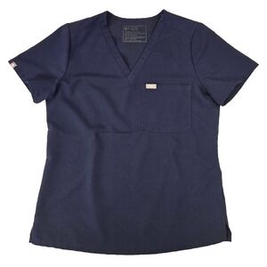 Figs Women's Catarina One-Pocket Scrub Top Size SMALL Navy Blue FW1000 PO3182